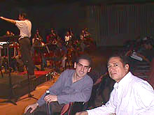 Image: Florez with his first music teacher in Peru, Andrs Santa Mara,
