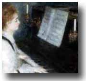 Image: detail from 'Woman at the Piano' by Renoir